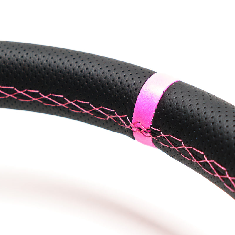 Carica immagine in Galleria Viewer, Volante a Calice (70 mm), Edizione Speciale "Pink Style", Pelle Nera
