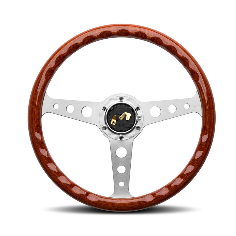 Carica immagine in Galleria Viewer, Volante Momo Indy Heritage a Calice (37 mm), Legno, Razze in Alluminio - 35 cm
