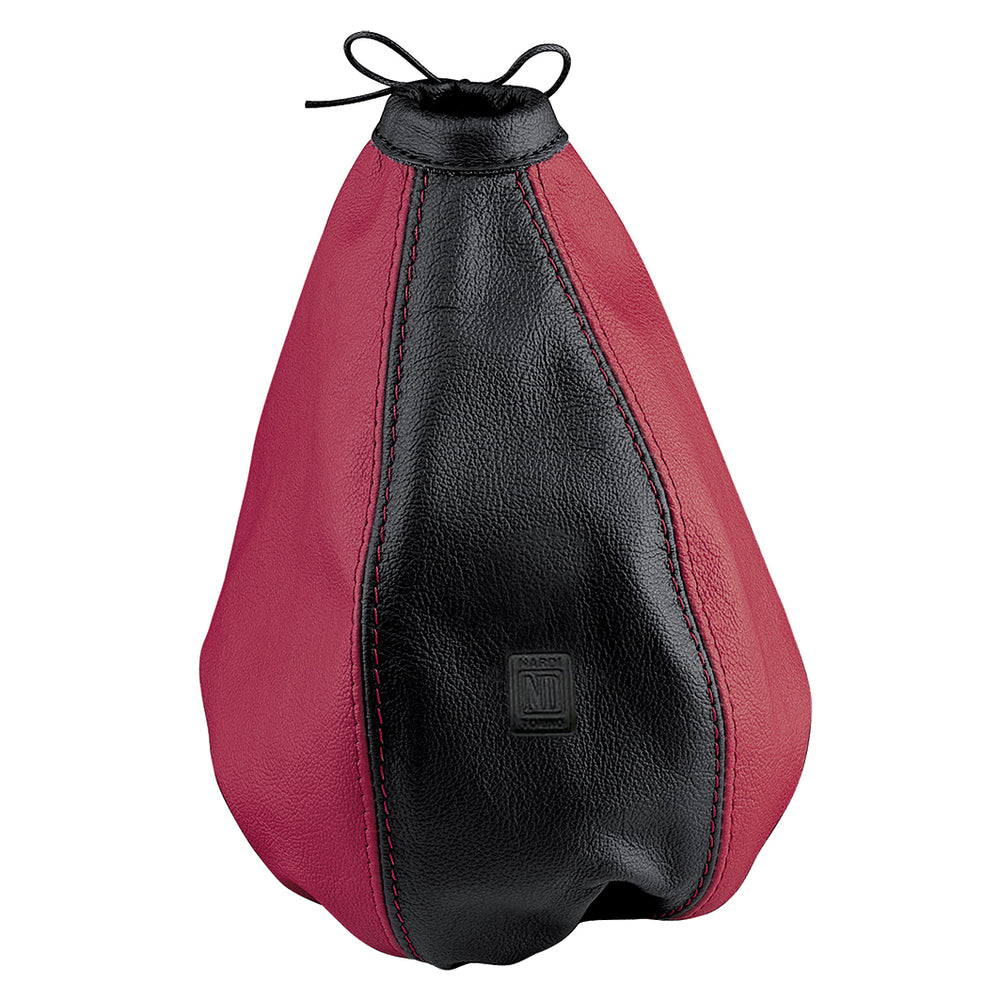 Cuffia Leva Cambio Nardi, Pelle Nera & Rossa