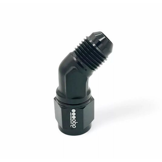 Adattatore 45° maschio convesso JIC - femmina rotante concava JIC OBP nero
