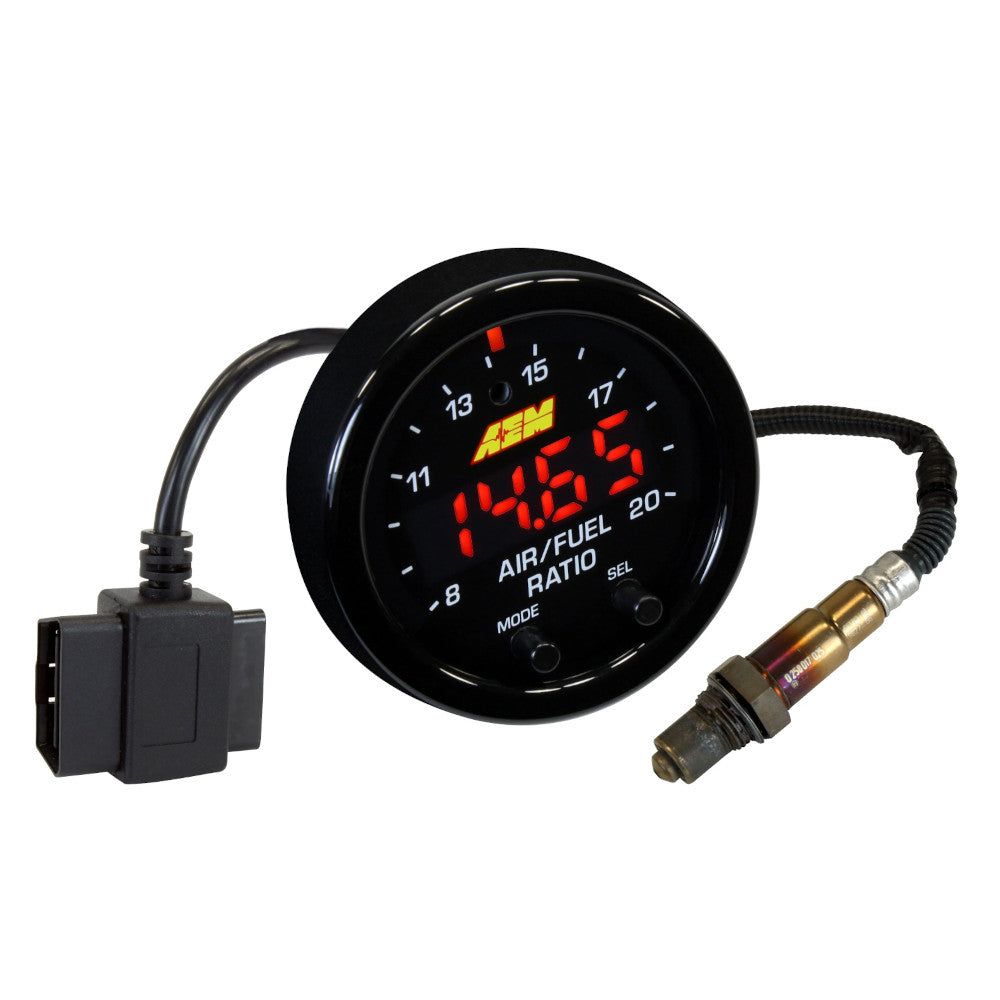Analizzatore AFR AEM X-Series OBDII (Manometro AFR + Sonda O2 Wideband)