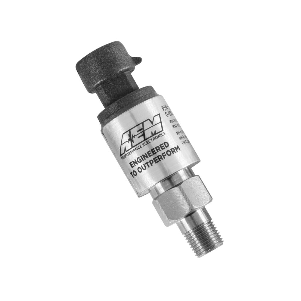 Kit Sensore Pressione Fluidi 7 bar (Olio, Carburante...) AEM in Acciaio Inox