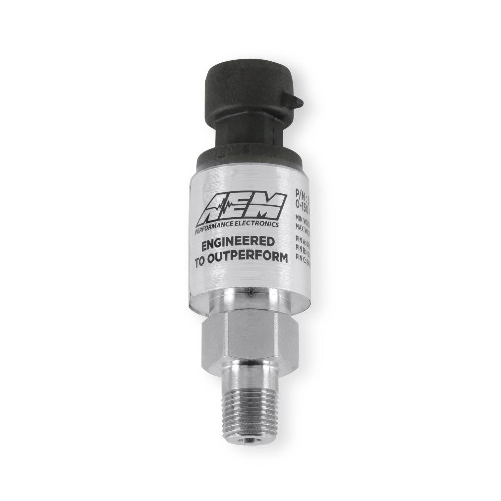 Kit Sensore Pressione Fluidi 10 bar (Olio, Carburante...) AEM in Acciaio Inox