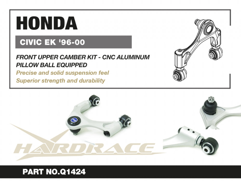 Bracci Oscillanti Superiori Anteriori Regolabili su Uniball (Camber Kit) Hardrace in Alluminio per Honda Civic EK / EJ / EM