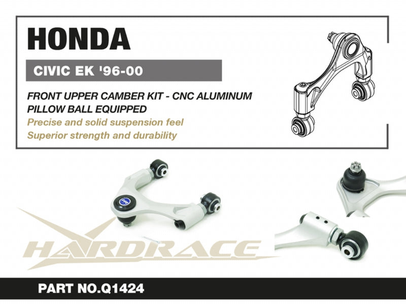 Carica immagine in Galleria Viewer, Bracci Oscillanti Superiori Anteriori Regolabili su Uniball (Camber Kit) Hardrace in Alluminio per Honda Civic EK / EJ / EM
