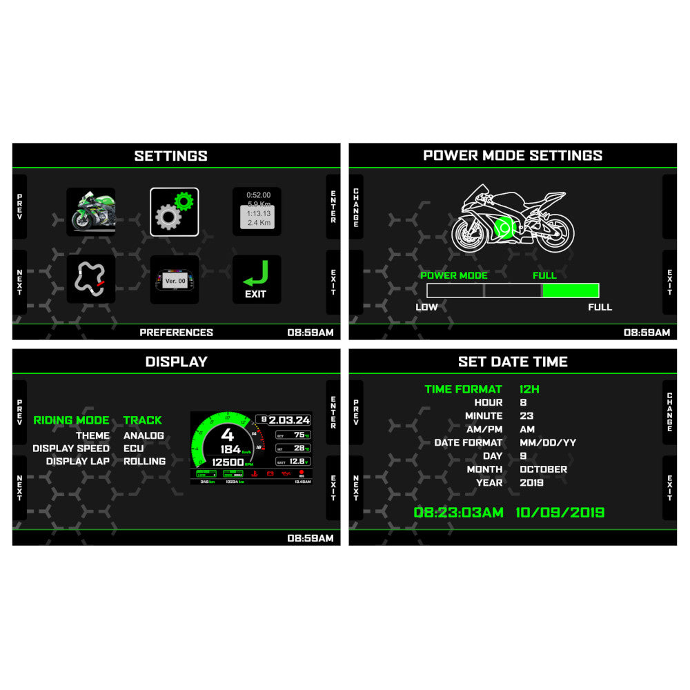 Display Data Logger AiM MXK10 per Kawasaki Ninja ZX-10R (2011-2020)