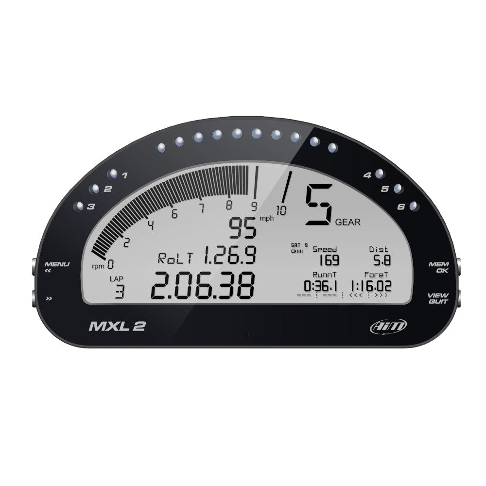Display Data Logger AiM MXL 2 con Modulo GPS