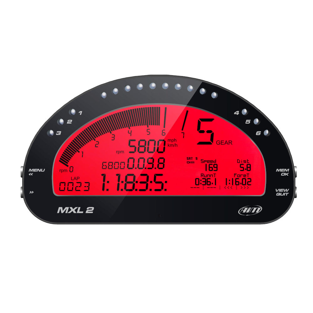 Display Data Logger AiM MXL 2 con Modulo GPS