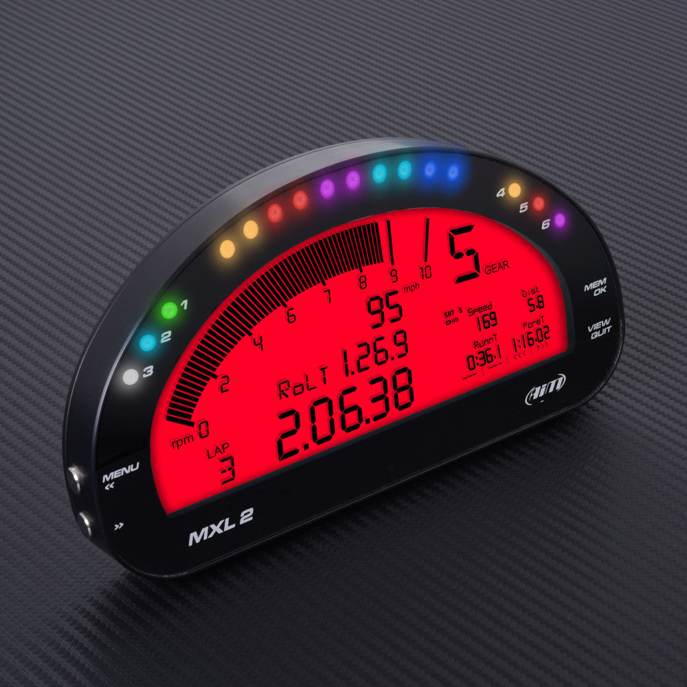 Display Data Logger AiM MXL 2 con Modulo GPS