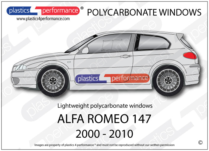 Vetri in Policarbonato per Alfa Romeo 147 / 147 GTA
