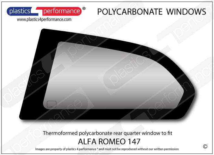 Vetri in Policarbonato per Alfa Romeo 147 / 147 GTA