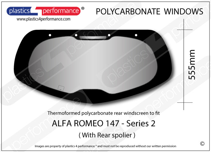 Vetri in Policarbonato per Alfa Romeo 147 / 147 GTA
