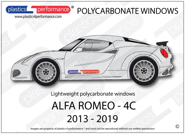 Vetri in Policarbonato per Alfa Romeo 4C