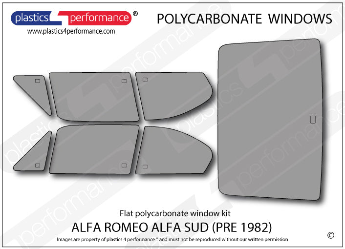 Vetri in Policarbonato per Alfa Romeo Alfasud