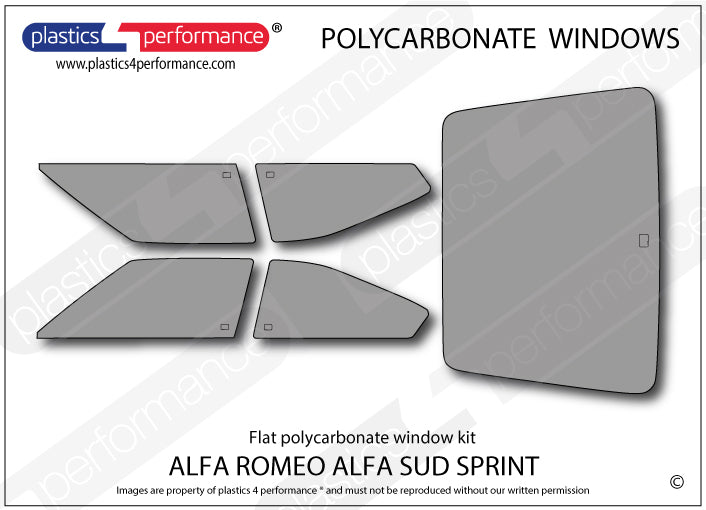 Vetri in Policarbonato per Alfa Romeo Sud Sprint