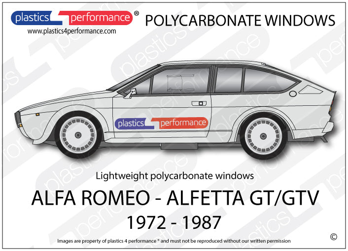 Vetri in Policarbonato per Alfa Romeo Alfetta GTV Coupé