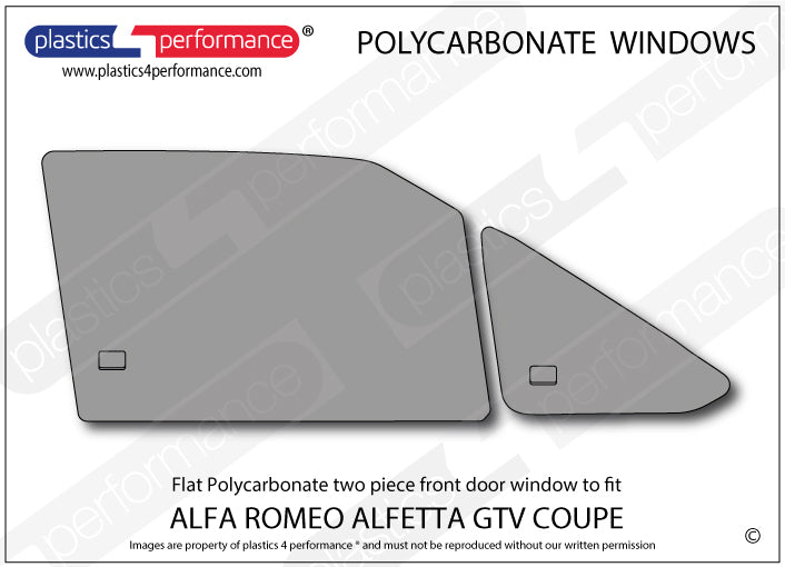 Carica immagine in Galleria Viewer, Vetri in Policarbonato per Alfa Romeo Alfetta GTV Coupé
