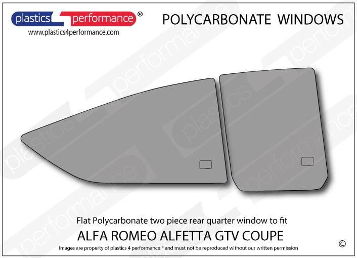 Carica immagine in Galleria Viewer, Vetri in Policarbonato per Alfa Romeo Alfetta GTV Coupé
