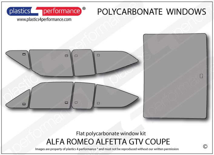 Vetri in Policarbonato per Alfa Romeo Alfetta GTV Coupé