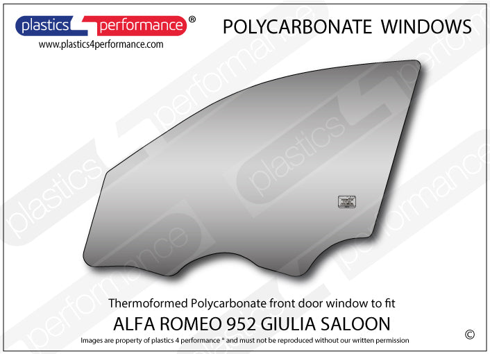 Carica immagine in Galleria Viewer, Vetri in Policarbonato per Alfa Romeo Giulia 952 Berlina
