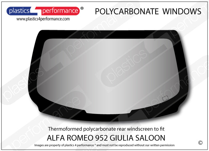 Carica immagine in Galleria Viewer, Vetri in Policarbonato per Alfa Romeo Giulia 952 Berlina
