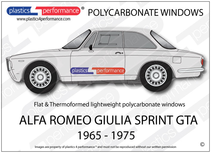 Carica immagine in Galleria Viewer, Vetri in Policarbonato per Alfa Romeo 105 Giulia Sprint
