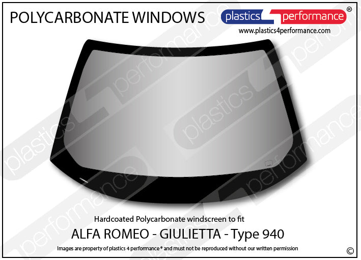 Vetri in Policarbonato per Alfa Romeo Giulietta 940