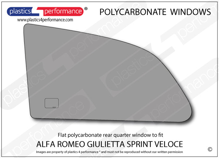 Vetri in Policarbonato per Alfa Romeo Giulietta Sprint Veloce