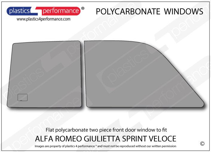 Vetri in Policarbonato per Alfa Romeo Giulietta Sprint Veloce