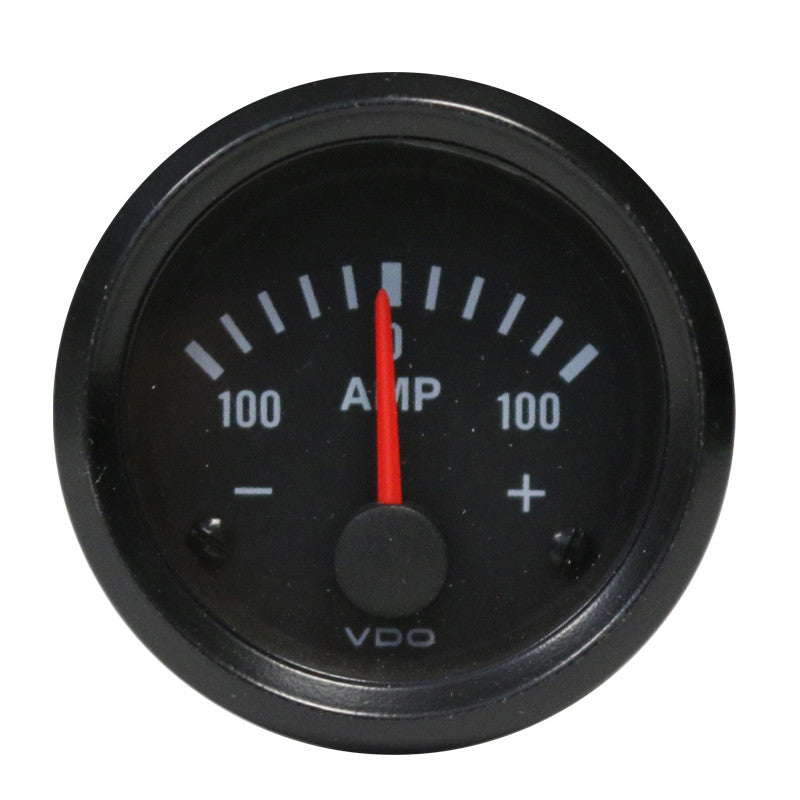 Amperometro 100A VDO VISION Fondo Nero Diametro 52mm