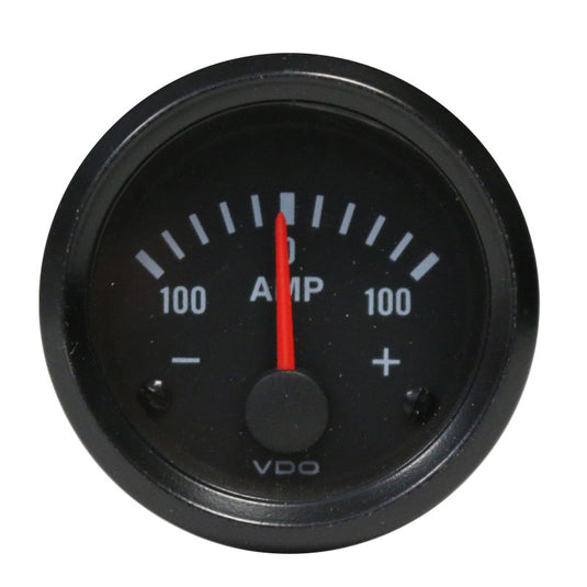 Amperometro 100A VDO VISION Fondo Nero Diametro 52mm