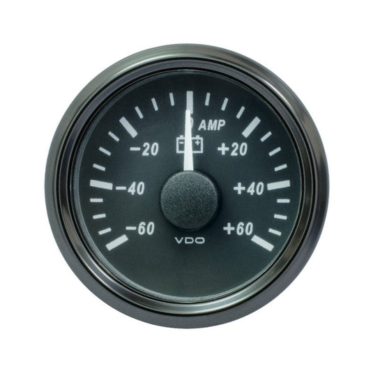 Amperometro VDO SingleViu Diametro 52mm Fondo Nero -60A/+60A