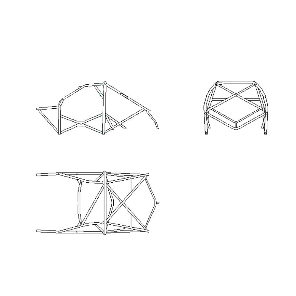 Rollbar SPARCO per Mitsubishi EVO 4, 5, 6 dal 1996 al 2001