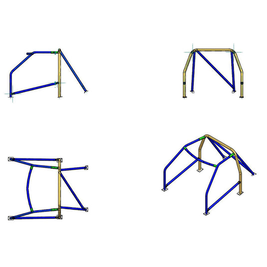 Rollbar SPARCO per Peugeot 205 Rally 1.3, 1,6 e 1,9 GTI dal 1984 al 1993