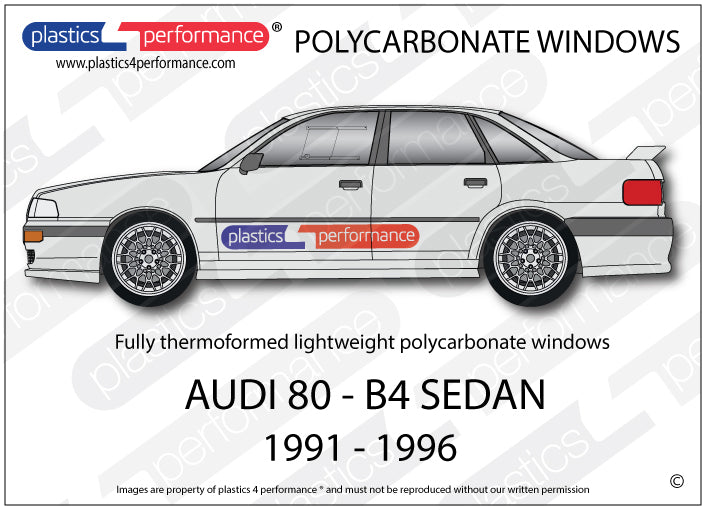 Vetri in Policarbonato per Audi 80 B4 Berlina
