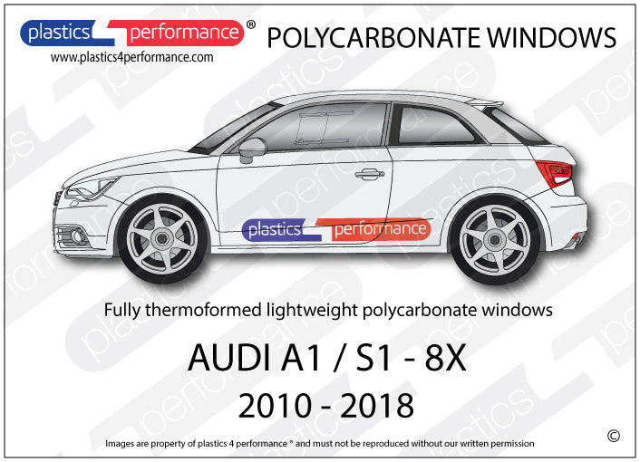 Vetri in Policarbonato per Audi A1 8X 3 Porte
