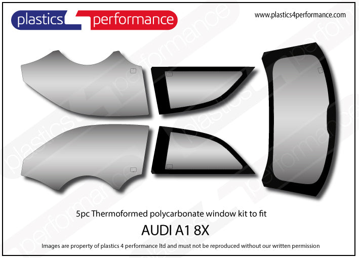 Carica immagine in Galleria Viewer, Vetri in Policarbonato per Audi A1 8X 3 Porte
