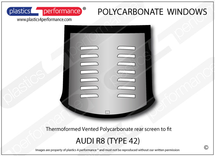 Vetri in Policarbonato per Audi R8 Type 42
