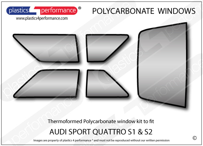 Carica immagine in Galleria Viewer, Vetri in Policarbonato per Audi Sport Quattro S1 / S2
