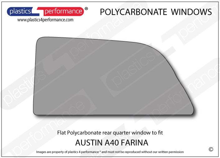 Vetri in Policarbonato per Austin A40 Farina Saloon