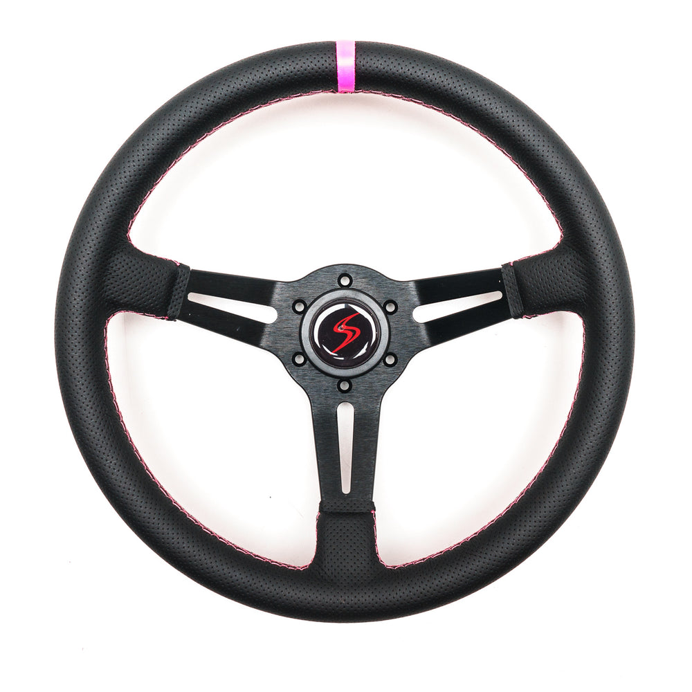Volante a Calice (70 mm), Edizione Speciale "Pink Style", Pelle Nera