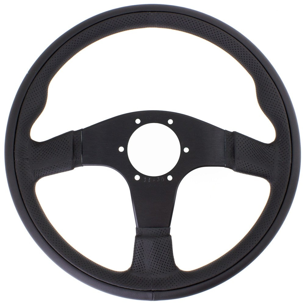 Volante Nardi Twin Line, Pelle Nera, Razze Nere, Ø35 cm