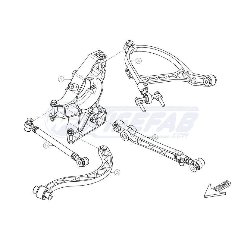 Kit Posteriore Wisefab "Grip" per Mitsubishi Lancer Evo 7/8/9
