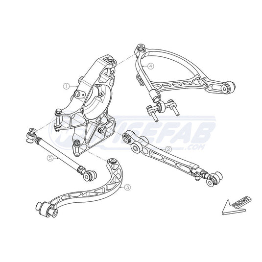 Kit Posteriore Wisefab "Grip" per Mitsubishi Lancer Evo 7/8/9