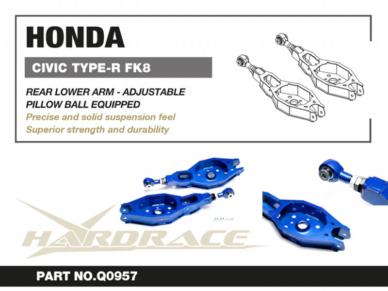 Carica immagine in Galleria Viewer, Bracci Inferiori Posteriori Regolabili (Camber Kit) Hardrace per Honda Civic Type R FL5 (2022+)
