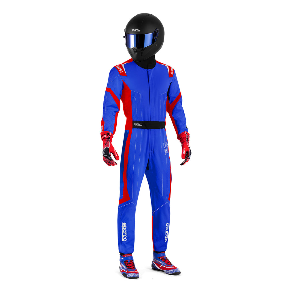 Tuta Kart Bambino Sparco Thunder Advanced Blu / Rosso (CIK-FIA KC.017.24-0)
