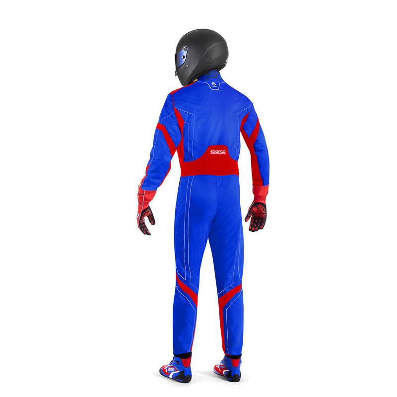 Carica immagine in Galleria Viewer, Tuta Kart Bambino Sparco Thunder Advanced Blu / Rosso (CIK-FIA KC.017.24-0)
