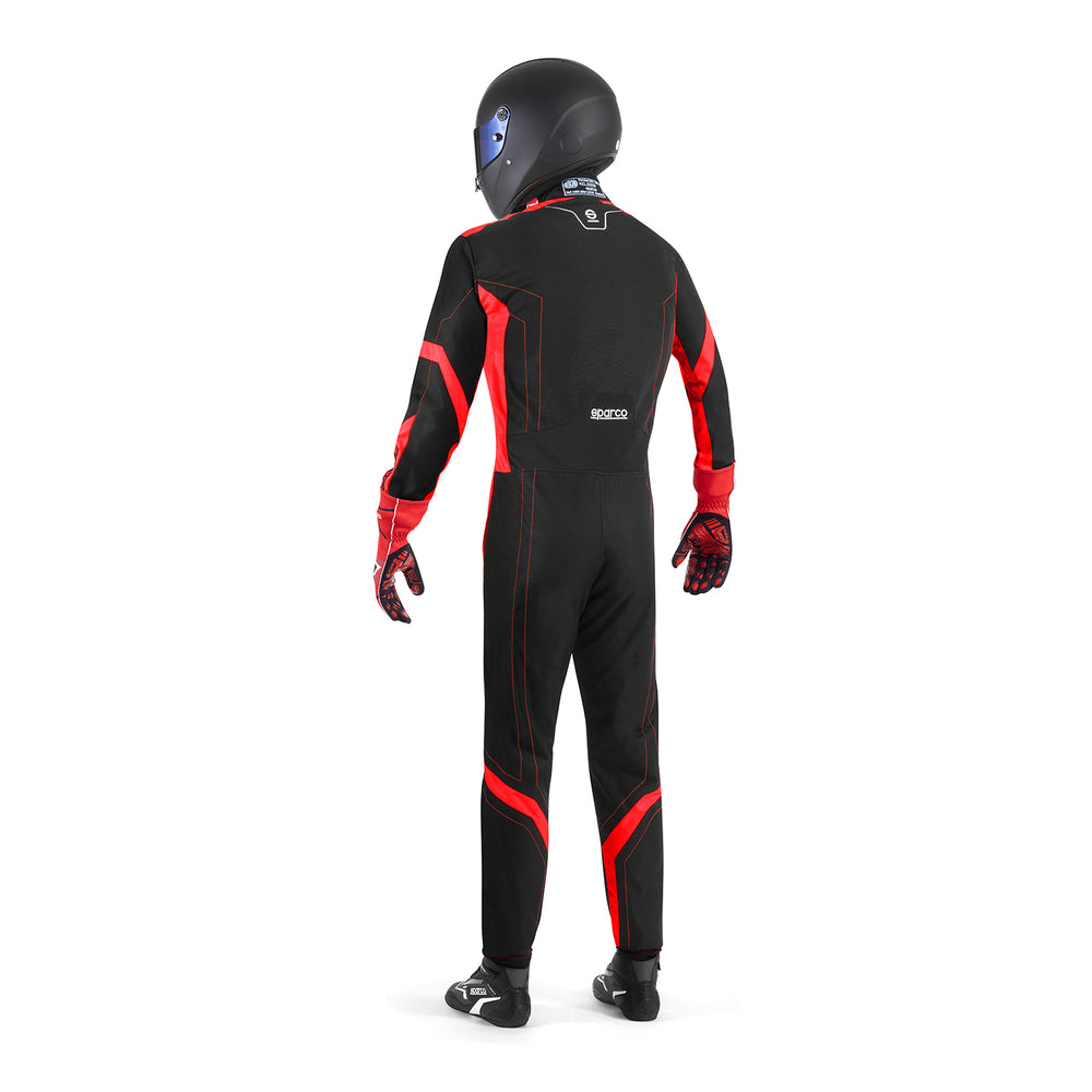 Tuta Kart Bambino Sparco Thunder Advanced Nero / Rosso (CIK-FIA KC.017.24-0)