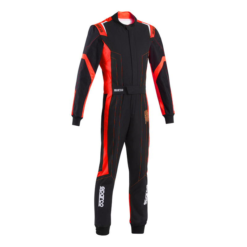 Carica immagine in Galleria Viewer, Tuta Kart Bambino Sparco Thunder Advanced Nero / Rosso (CIK-FIA KC.017.24-0)
