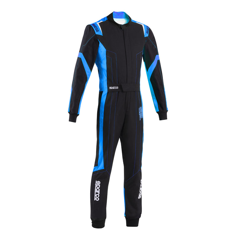 Carica immagine in Galleria Viewer, Tuta Kart Bambino Sparco Thunder Advanced Nero / Blu (CIK-FIA KC.017.24-0)
